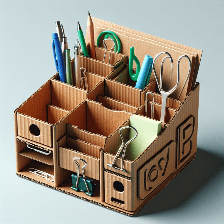 Crafting a Recycled Cardboard Desk Organizer
