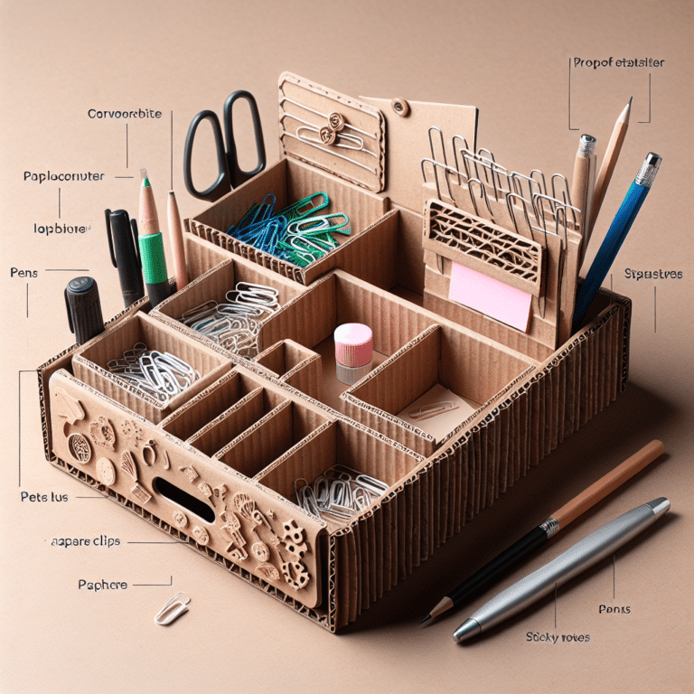 Crafting a Recycled Cardboard Desk Organizer