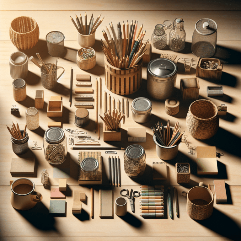 Repurposed Containers for Desk